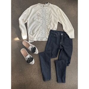 Donald J Pliner bone python slip on mules with tassel sz 6